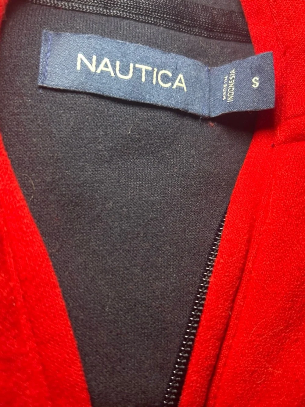 Nautica Men's Bright Red Half-Zip Fleece Pullover